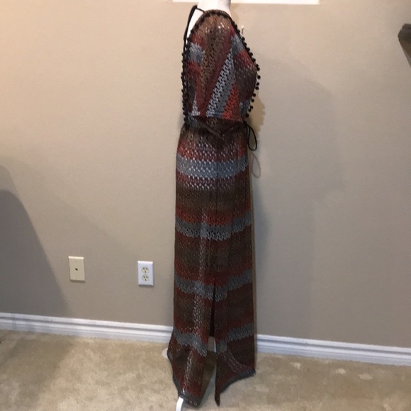 Eva Mendes For New York & Company Maxi Swim Dress Cover Up Earth Tones-Size XS - Picture 8 of 11